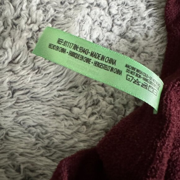 Honeydew | NWOT Maroon Cabernet Out of Office Sleep Sweatshirt Size Medium - Picture 6 of 9